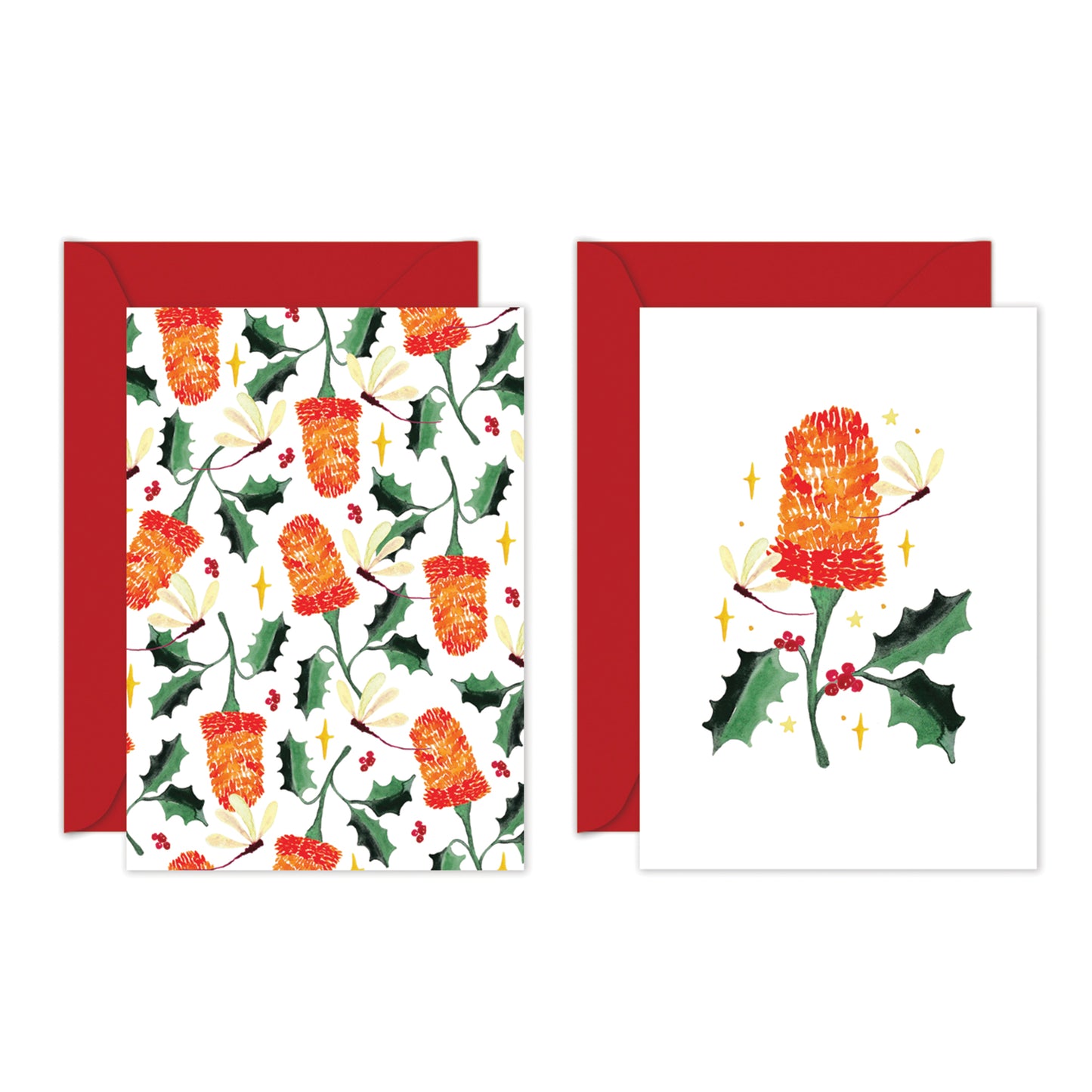 Holly Banksias Card Pack