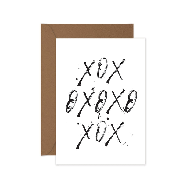 Hugs and kisses eco friendly made greeting card