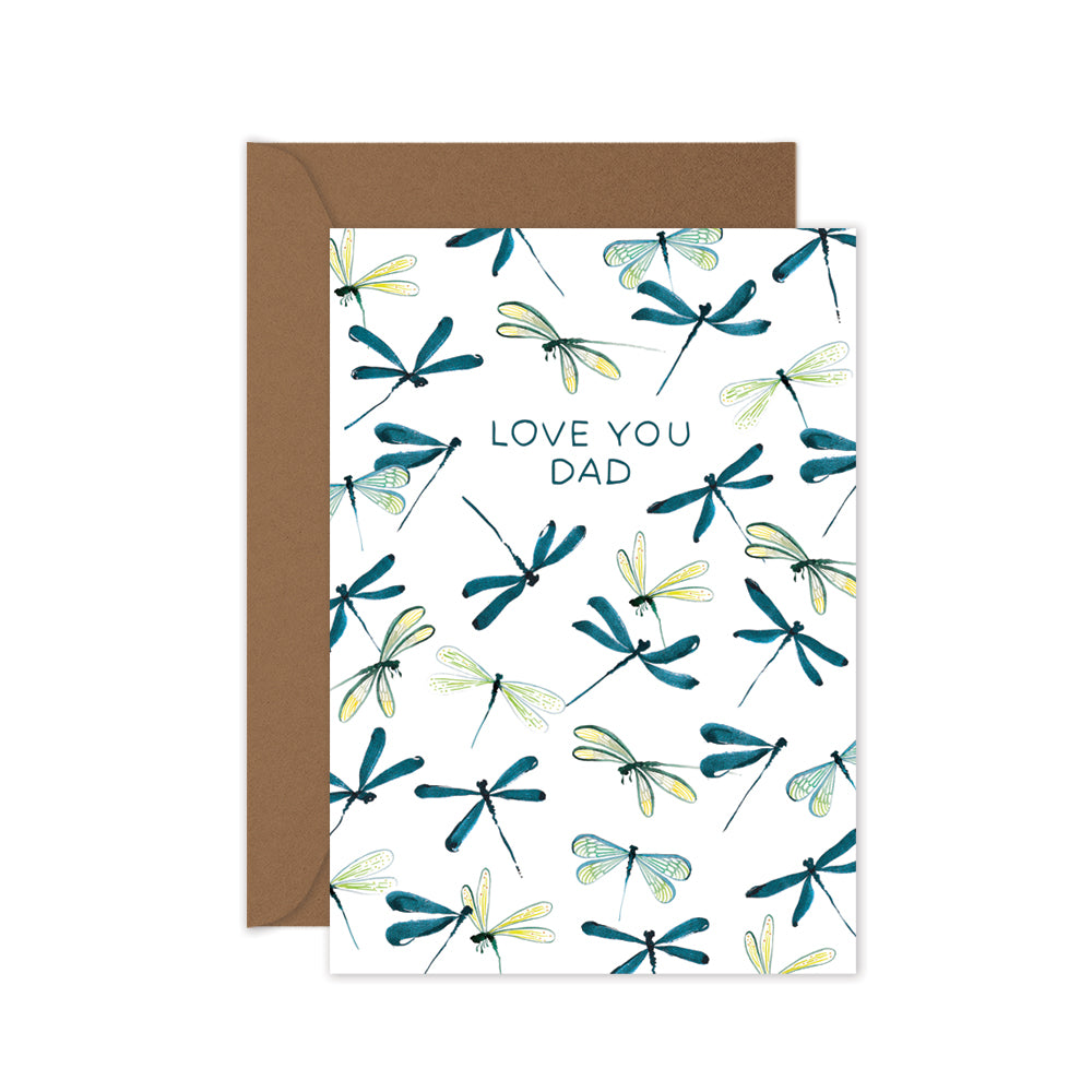 blue fathers day greeting card made in Australia