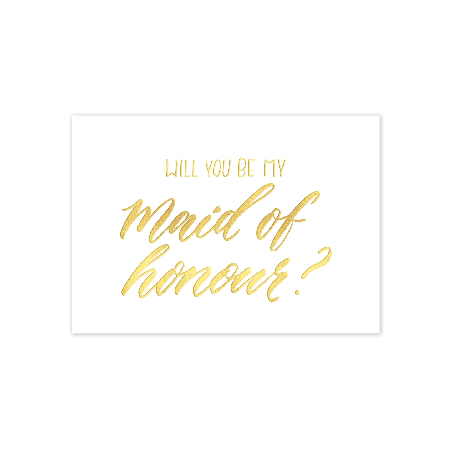 SECONDS/SAMPLE Will You Be My Maid Of Honour?