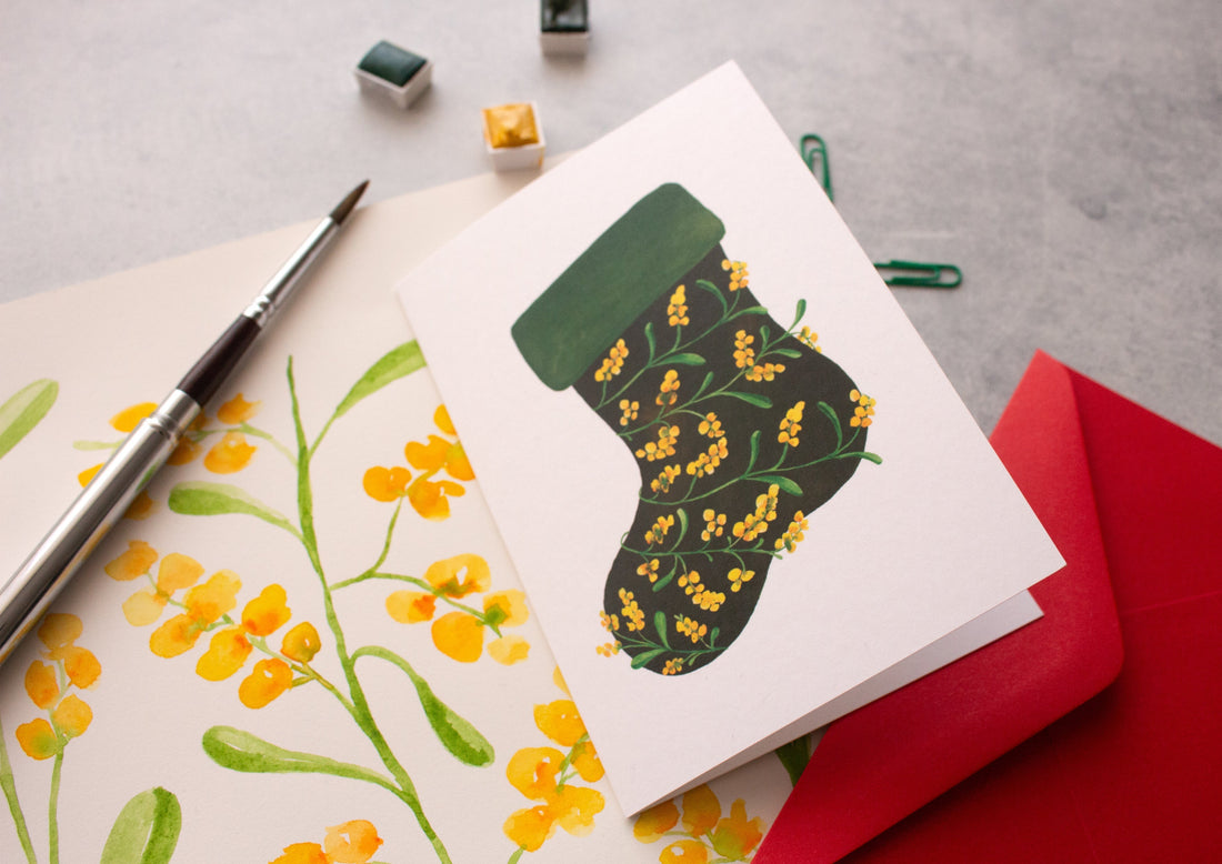Behind the Design: The Wattle Christmas Stocking That Took Me Years to Paint