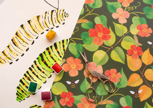 Recycled Wrapping Paper: The Stories Behind My Watercolour Designs