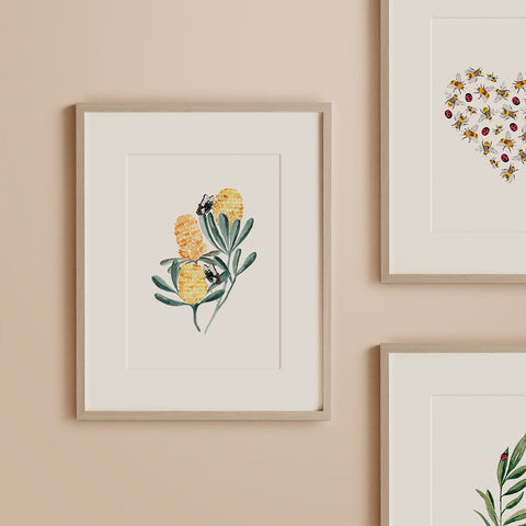 Framed botanical art print