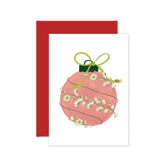 Christmas Bauble Flannel Flowers