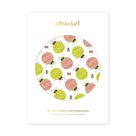 Christmas Flannel Flower Baubles
