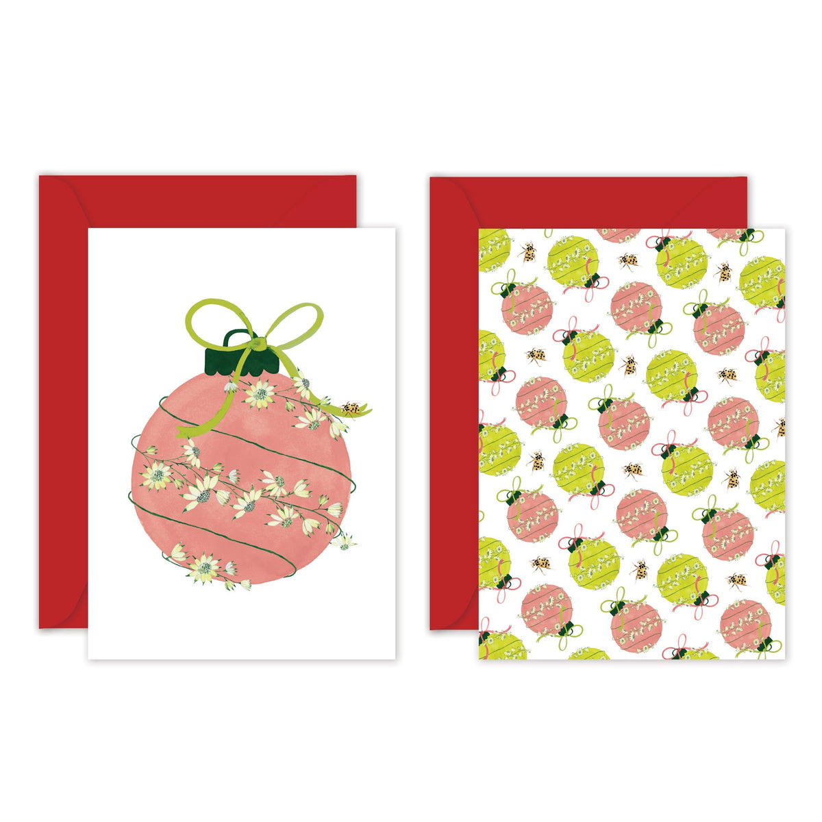 Christmas Flannel Flower Baubles