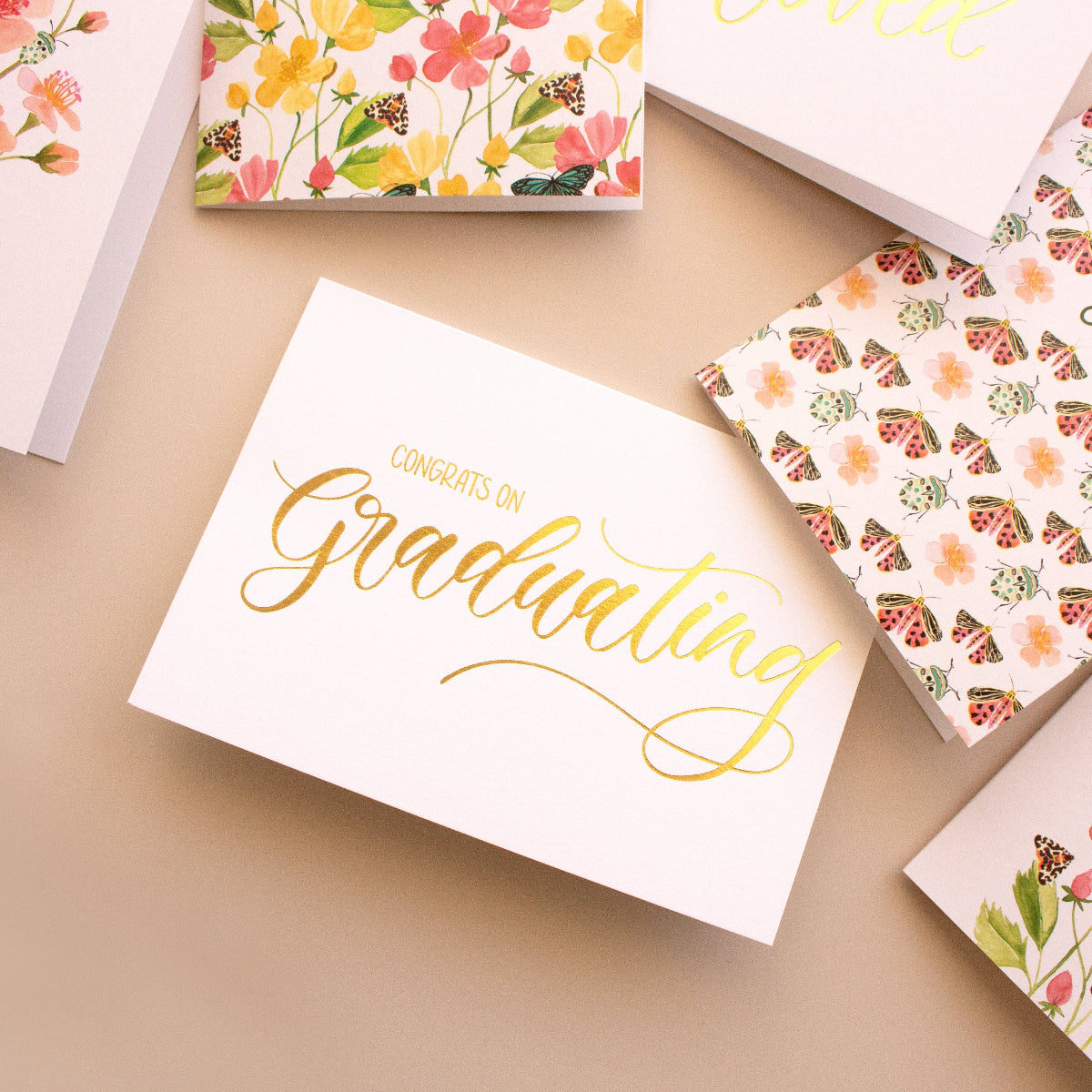 Luxury gold foil graduation greeting card