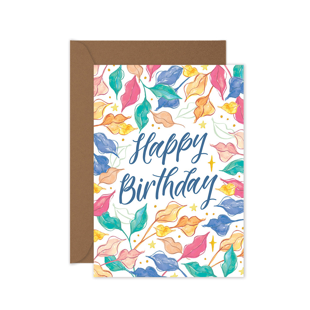 Rainbow happy birthday card