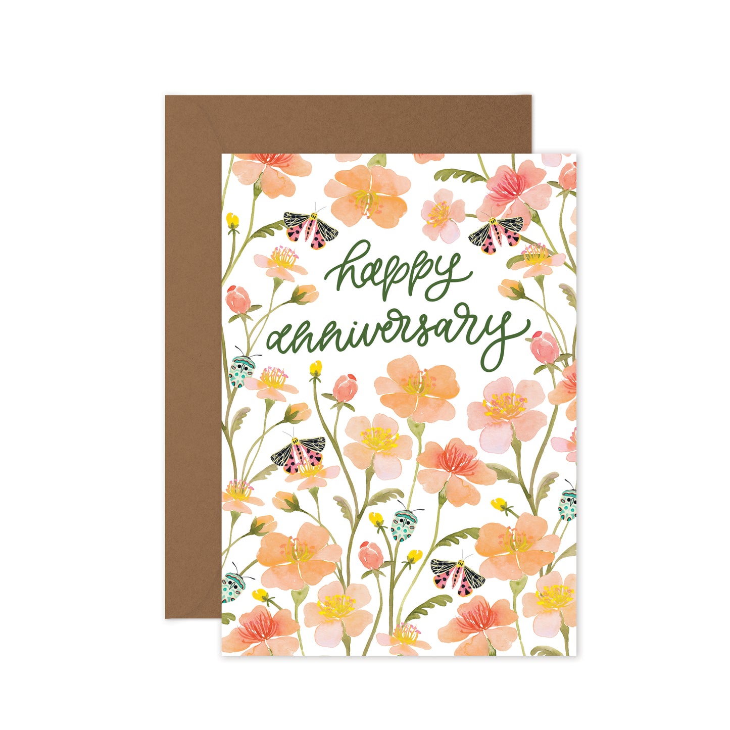 Happy Anniversary Pink Flowers