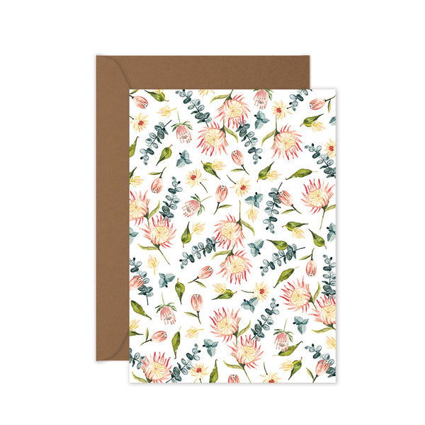 floral watercolour pattern greeting card