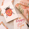 pink themed stationery and gift wrap with everyday greeting cards