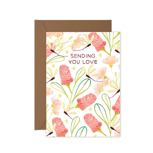 Australian themed sympathy greeting card