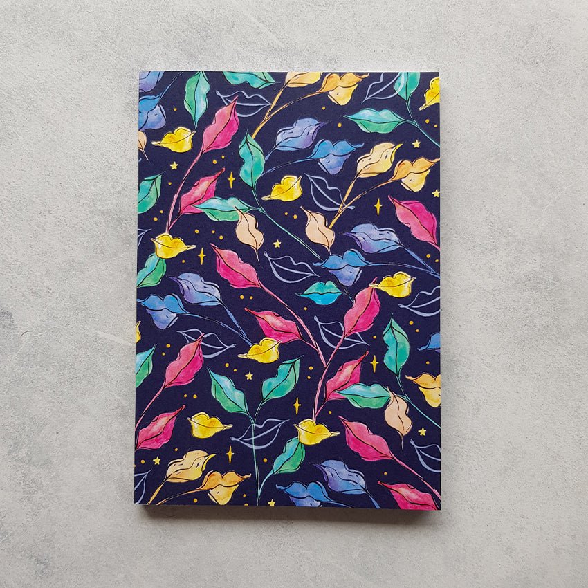80 Page Notebook - Midnight Leaves