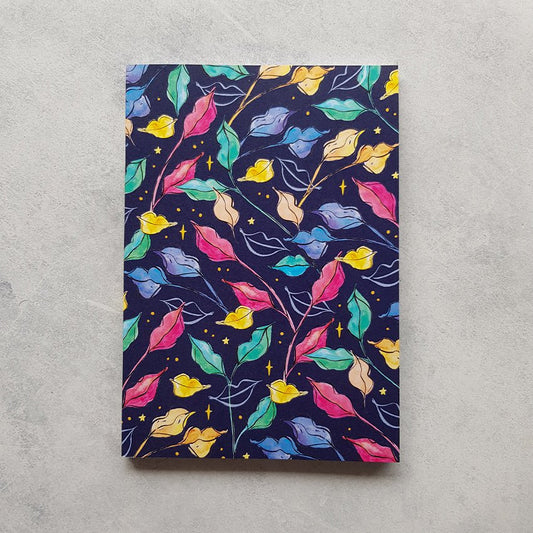 80 Page Notebook - Midnight Leaves