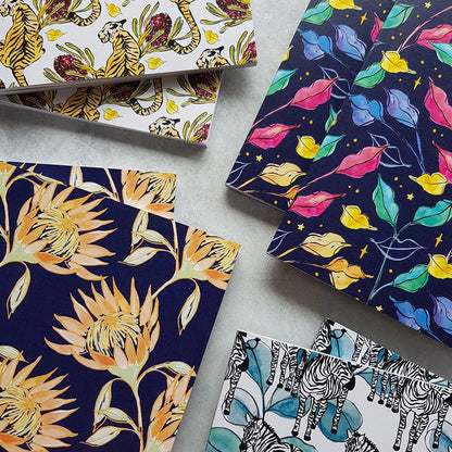 80 Page Notebook - Midnight Proteas