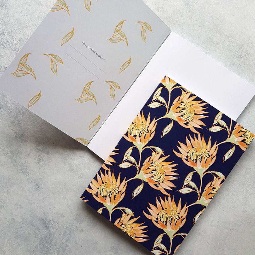 80 Page Notebook - Midnight Proteas