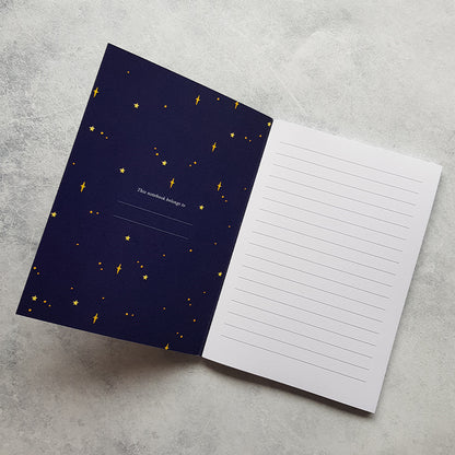 80 Page Notebook - Midnight Leaves