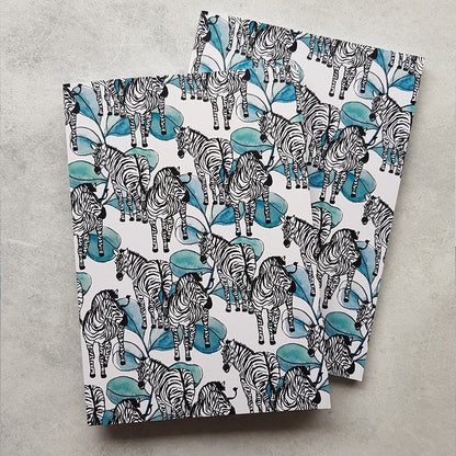 80 Page Notebook - Eucalyptus Zebras