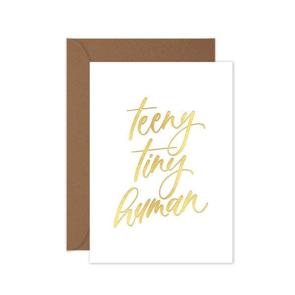 gold foil baby greeting card