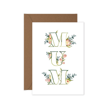 floral mum greeting card 