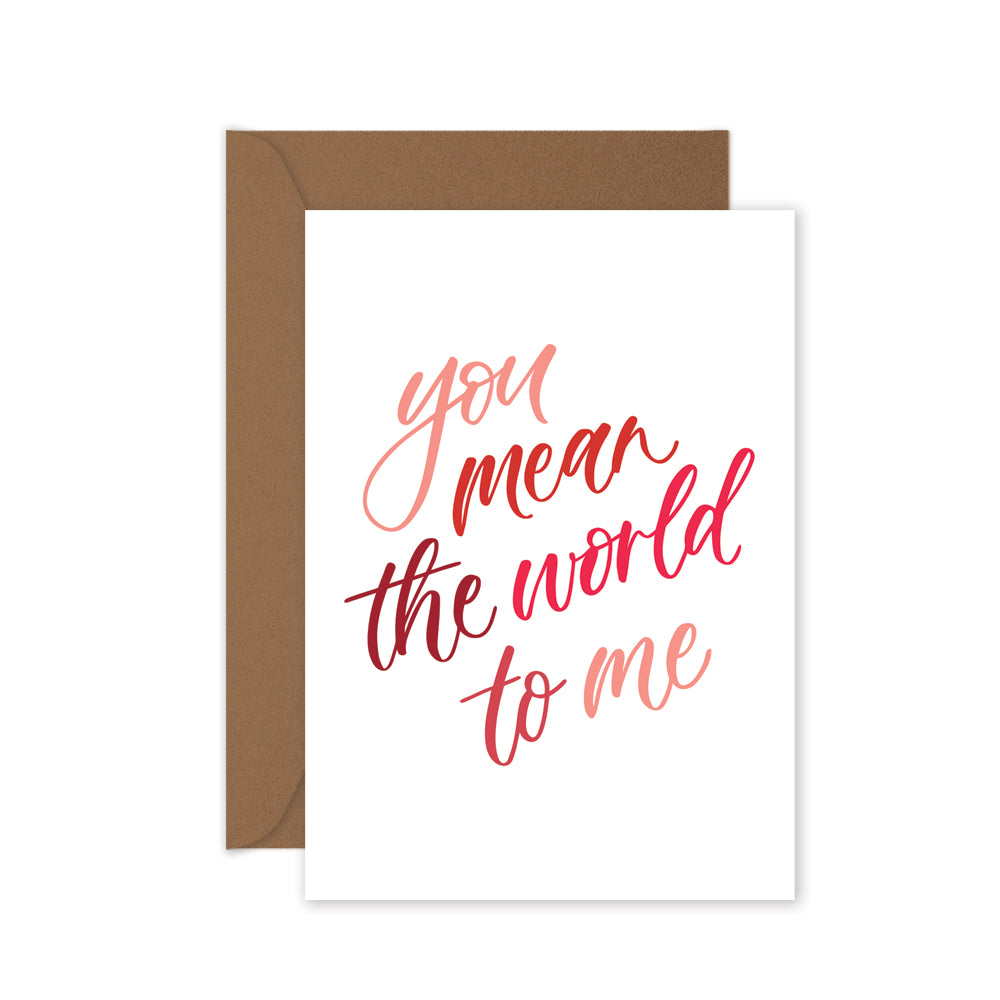 red and pink encouragement and love greeting card